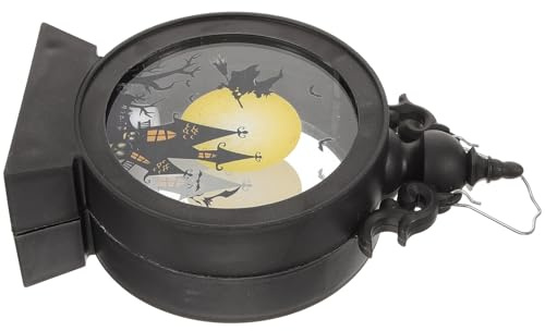 Dekorative Laterne Halloween Geschenkideen mit Handle, Glas Acryl Schwarz