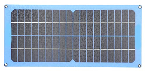 FTVOGUE Kit de Panneaux Solaires Flexibles Module Photovoltaïque laminé 15 W 18 V USB Chargeur Solaire IP65 étanche avec Support Réglable pour Camping-car, Camping-car, Entretien de la Batterie