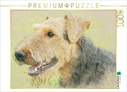 CALVENDO Puzzle EIN Motiv aus dem Kalender Airedale Terrier 2017 | 1000 Teile Lege-Größe 64 x 48 cm Foto-Puzzle für glückliche Stunden
