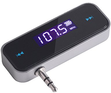 Beinhome FM Transmitter Audio Adapter Car Kit, Wireless in-Car Radio Transmitter Built-in 3.5mm Aux Port for Cars iPhone 6s 5 SE iPod iPad Smart Phones MP3 MP4 Audio Players