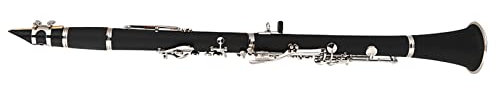 Bnineteenteam B-Klarinette, 17 Tonarten absteigend Bakelit-Klarinette mit Stimmzungen Putztuch-Tasche Holzblasinstrumente Blasinstrument Musikinstrument