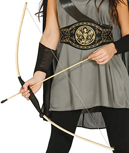 NET TOYS Originelles Pfeil und Bogen Set Jäger - Braun-Schwarz 100cm mit 3 Pfeilen - Vielseitiges Unisex-Kostüm-Zubehör Robin Hood Bogenschießen - Genau richtig für Fasching & Kostümfest