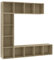 vidaXL Jeu de Bibliothèque/Meuble TV 3 pcs, Armoire de Télévision avec Compartiment, Étagère à Livres Salon Intérieur, Moderne, Chêne Sonoma