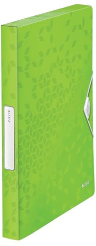 Leitz Urban Chick Ablagebox für bis zu 250 Blatt, A4, Gummizugverschluss, Kunststoff, Grün, WOW, 46290054