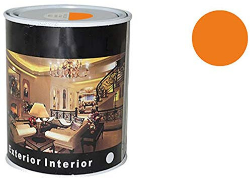 H HANSEL HOME Pintura Esmalte al Disolvente para Madera y Metal, Pintura Alquidica de Rápido Secado para Superfícies Interiores y Exteriores(Naranja, 375 ML)