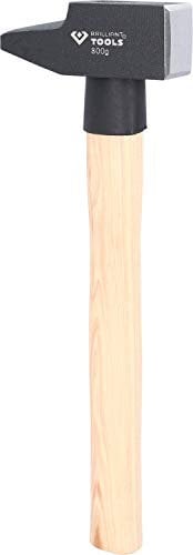BRILLIANT TOOLS BT077080 Schlosserhammer mit Hickory-Stiel, 800 g, französische Form [Powered by KS TOOLS]