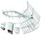 Kit Antena FAGOR Rhombus LTE 5G + Amplificador 35dB + Fuente alimentación 2 Salidas