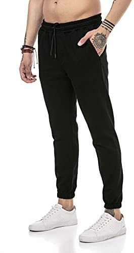 Redbridge Hose für Herren Freizeit-Hose Jogger Pants Chino Schwarz XL