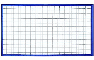 SCHULTE Lagertechnik Palettenregal-Drahtgitter-Rückwand für S610-M18/S610-M18-U, 1500 x 2700 mm (H x B), blau/verzinkt, 50 x 50 mm Maschenweite