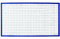 SCHULTE Lagertechnik Palettenregal-Drahtgitter-Rückwand für S610-M18/S610-M18-U, 1500 x 2700 mm (H x B), blau/verzinkt, 50 x 50 mm Maschenweite