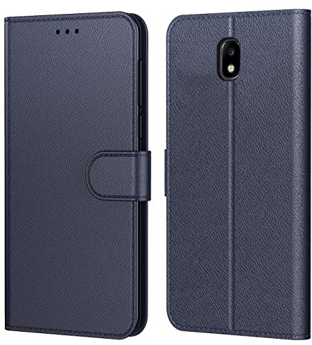 Tenphone Coque pour Samsung Galaxy j5 2017 (J530), Protection Etui Housse en Cuir Portefeuille Livre,[Emplacements Cartes],[Fonction Support],[Fermeture Magnétique] pour Samsung J5 2017 (Book Bleu)