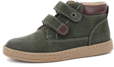 Kickers Tackeasy, Scarpe con Lacci Unisex-Bambini, Cachi, 24 EU