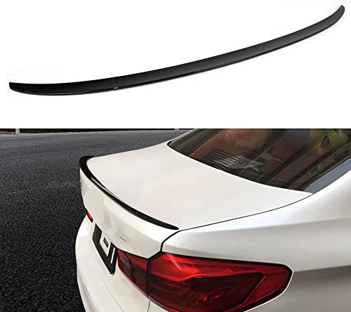 Erbv Auto Hinten Kofferraum Spoiler Heck Flügel Lippe, Für BMW 5Er G30 G38 2018-2022, Abs-Kunststoff, Glänzend Schwarz, Kohlefaser-Optik