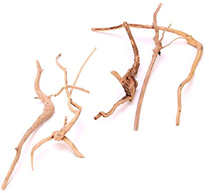 Aquarium-Treibhölzer aus natürlichem Treibholz, Dekoration für Aquarien, massive Reptilienholz, Zweige für Aquarien, kleine Fische, 5 Stück