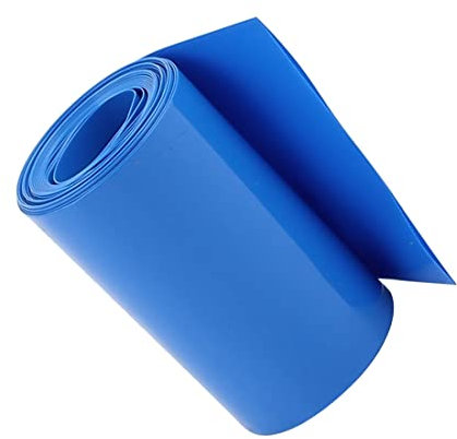 PATIKIL 60mm Larghezza 5,5 M PVC Riscaldamento Restringente Tubo Tubazione, Isolamento per 18650 Batteria Pacco, Blu