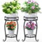 STLOVe® Supports de pots de fleurs, 2 Pack Support à Plantes en Métal, 2 Niveaux Présentoir de Pot Moderne, Étagères à Fleurs Jardinière, Plant Tabouret de Fleur, Intérieur Extérieur Jardin