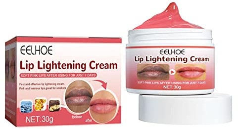 Fowybe Lip Lightening for Dark Lips - Moisturizing Organic Lip Whitening Cream with Cocoa Butter & Vitamin E Oil,30g Lip Brightening for Smokers, Nourishing Lip Care Repair Dry and Cracked Lips