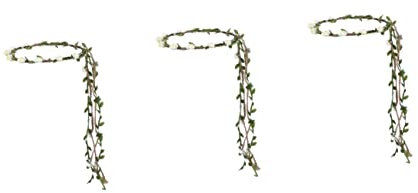 FRCOLOR 3pcs Flower Garland Hair Ribbon Hair Bands Flower Headband Floral Photo Props Floral Hairband Flower Wreath White Accessories Rope Travel