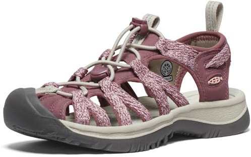 KEEN Women's Whisper Closed Toe Sport Sandals, Rose Brown/Peach Parfait, 4