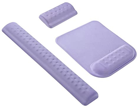 Soft Mouse Pad/Keyboard Wrist Rest Wrist Support - Comfortable Memory Foam Wrist Rest, Skin Friendly, Non-Slip Wrist Protector for Computer, Laptop, Office Desktop (Purple, Keyboard Wrist Rest)