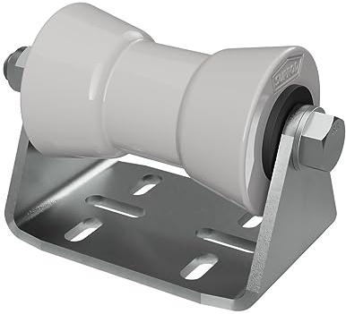 SUPROD Polyurethan Kielrolle mit Halter B Sliprolle Bootstrailer Sliphilfe verzinkt
