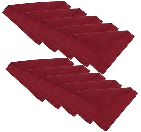 BESTonZON 10 Stück Stoffservietten Dunkelrote Stoffservietten Barservietten Dunkelrote Cocktailservietten Stoffservietten Cocktailservietten Stoffservietten Bulk-Polyester 48C Origami