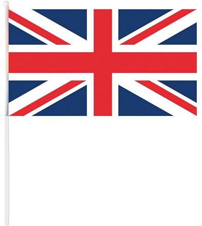 P'TIT CLOWN - 23453 – Flagge des Vereinigten Königreichs – 30 x 40 cm – ideal für Dekorationen bei Nationalfeiern, Sportveranstaltungen – Polyester – Blau, Weiß, Rot