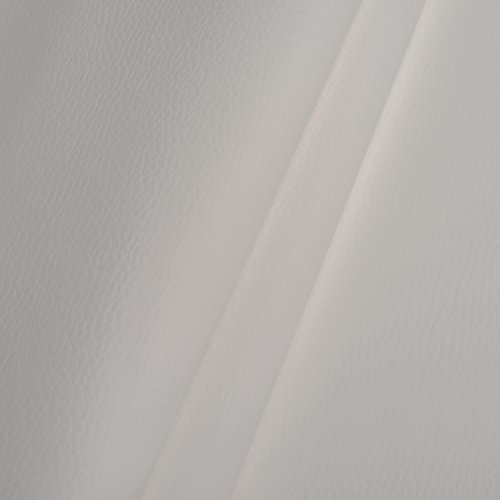 Fabreco - KUNSTLEDER Meterware (1 M x 140 cm) – Lederimitat in Lederoptik - Bezugsstoff Meterware für Möbelstoffe - Stoffe für Stühle Beziehen - Polsterstoff, Polsterbezug & Möbelstoff (Weiß)