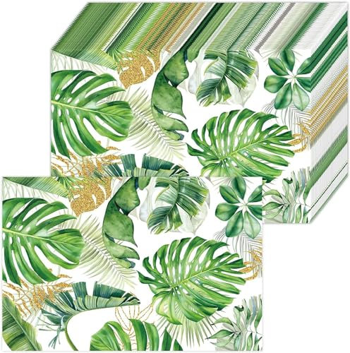 50 tovagliette di Carta con Palma Foglie tovagliette USA e Getta Foglie Tropicali tovagliette in Carta 40x28 cm, estive Decorazioni per Sala da Pranzo, casa, Feste, Vacanza