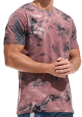 RONOMO Herren T-Shirt 95% Baumwolle 5% Spandex, Mikroelastik, Hautfreundlich