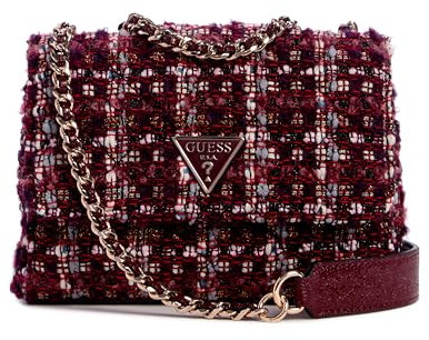 GUESS Damen Tali Mini Convertible Flap Klappe, Crossbody-Tasche, Burgunder, Multi