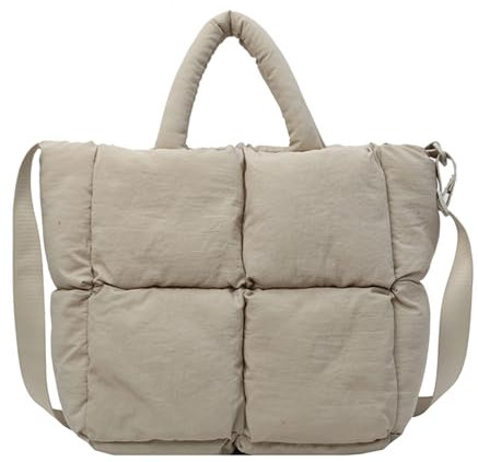 NONGYU Damen Gesteppte Schultertasche Crossbody Geldbörse Leichte und funktionelle Handtasche Casual Puffer Bag für den täglichen Gebrauch