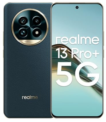 realme 13 pro+ 5G Smartphone 8+256 GB, Fotocamera Sony Periscopio OIS, AI Ultra Clarity, Display Curvato Vision 120Hz, 80W SUPERVOOC da 5200mAh con Carica da 80W, EU Version, green