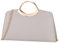 Kasgo Clutch Damen, Mode Vegan Handtasche Frauen Abendtasche Formal Crossbody Tasche für Party Hochzeit Cocktail Prom Beige