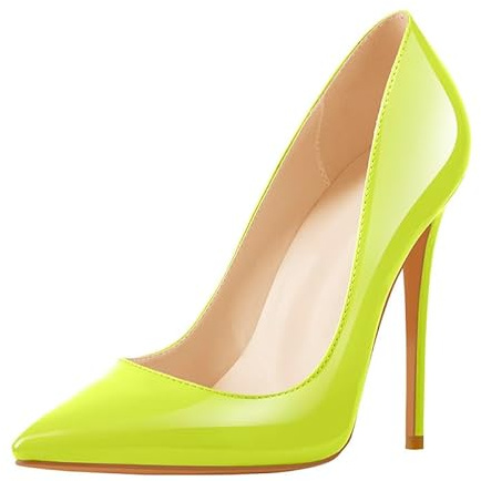 blingqueen Women's Stiletto Court Pumps Sexy Pointed Toe High Heels Wedding Shoes Party Dress