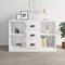 Xichuzi Aparador de Madera contrachapada Blanco 104,5x35,5x67,5 cm, Aparadores para Salon, Aparador Entrada Recibidor, Aparador Cocina, Vitrinas para Salon, Muebles Auxiliares