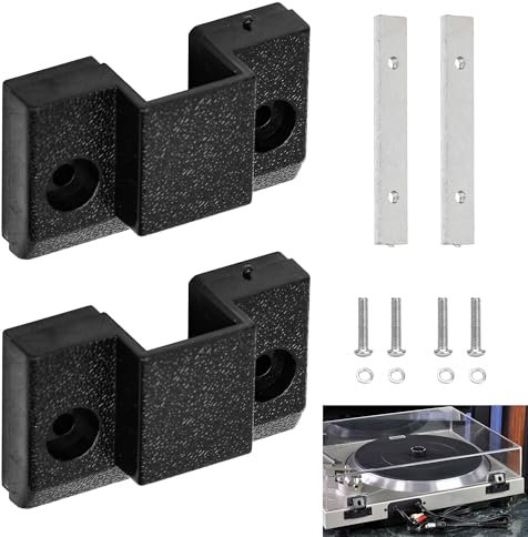 2 Pack Dust Cover Hinge Set Replacement Part for Turntables SL 1200 MKII / 1210 MKII, 1200M3D, MK2, MK3, MK4, MK5, M5G, SFUMM02N04, with Screws and Backing Plate