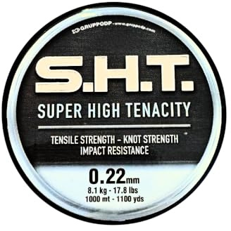 Filo da Pesca in Nylon Monofilamento, Lenza a Forte Tensione, 1000 mt 0,22 mm