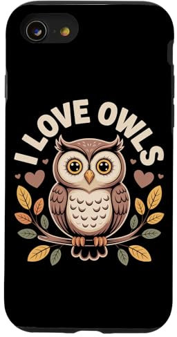 I Love Owls Süße Eule Hülle für iPhone SE (2020) / 7 / 8