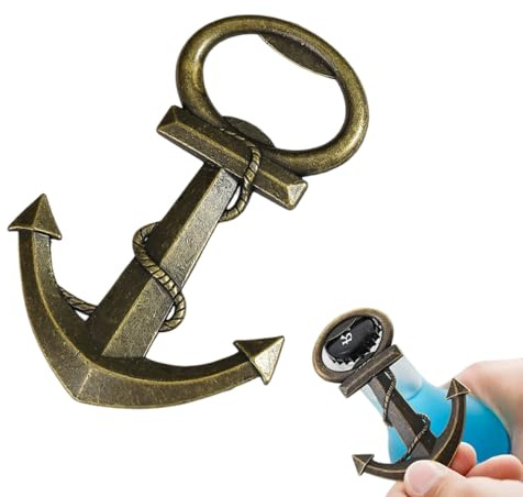 GHPKOTW 1 Anker Flaschenöffner, Kreativer Bieröffner, Geschenk Für Männer, Piratenserie Geschenk, Vintage Flaschenöffner, Mit Transparenter Geschenkbox, Geburtstagsgeschenk Für Ihn, Vatertagsgeschenk