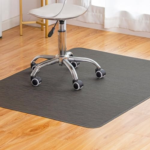 BARoyal Office Chair Mat for Hardwood Floor Under Desk Computer Rolling Chair Mat for Wood/Tile Floor Non-Slip Heavy Duty Desk Rug PVC Plastic Hard Floor Protector 45x 58 (Espresso)