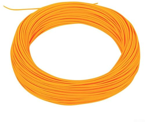 Jotekonoby Forellen-Fliegenschnur, 7 W, WF, schwimmend, 30 m, Hohlkern, Hauptschnur für Salzwasser, PVC-Nylon, Angelschnur in Blau-Orange (Orange)