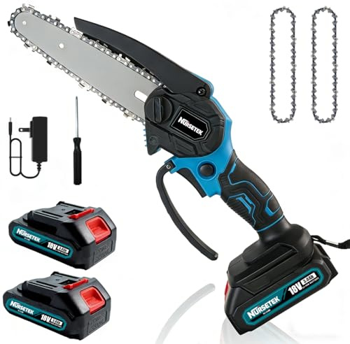 Mini Chainsaw Cordless 6 Inch,Electric Saw Chainsaw Chain Saws with 2x18V/3Ah Battery,Small Chainsaw Compatible for Makita Battery,Handheld Chainsaw to Cut Wood and Trees