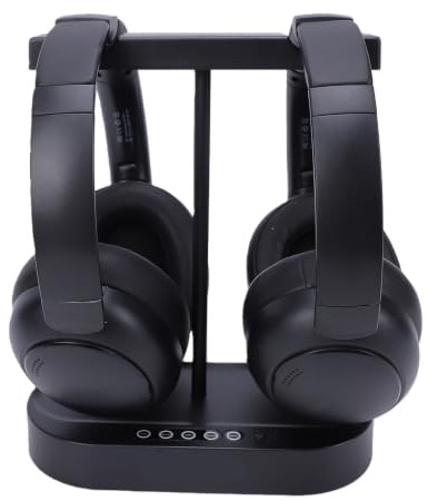 TIKATARER TV Dual Wireless Headphones, Low Latency HiFi Stereo Headphones, Comfortable Headset with 40h Playtime & Clear Voice, Ideal for Seniors, Mobile & Tablet