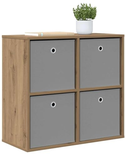 vidaXL Sideboard mit Schubladen Artisan-Eiche 68,5 x 32 x 67 cm, Moderne Wohnzimmeraufbewahrung, robuste Möbel, große Regale, schicke Heimregale, funktionale Möbel zum Organisieren