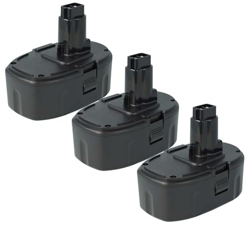 vhbw 3X Akku Ersatz für Dewalt DE9098, DE9039, DC9096, DC9099, DE9503, DE9096, DE9095 für Werkzeug (3000 mAh, Li-Ion, 18 V)