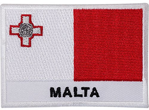 Parche bordado con la bandera de Malta y la cruz de San Jorge para planchar o coser