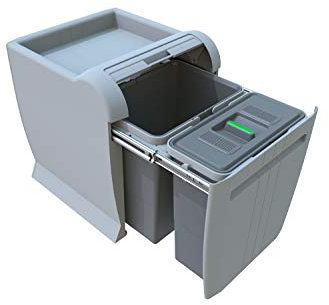 Elletipi City PTA 4040 A Differentiated Pull-Out Bin for Base, Grey, 35 x 42 x 44 cm