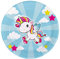 Folat Generique Assiette en Carton Motif Licorne Multicolore 23 cm