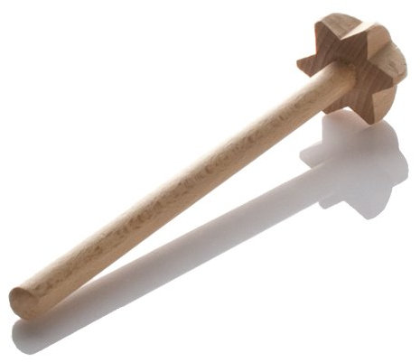 LARES Kinderbackzubehör - 1x Kinderquirl 17cm - Buchenholz/Antihaftbeschichtet - Made in Germany